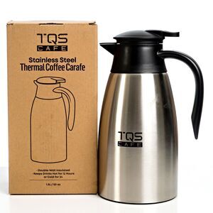 TQS Cafe Thermal Coffee Carafe 50oz - 12 Hours Hot Insulated Beverage Dispenser